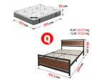 QUEEN Mattress Medium Firm 20cm with Solid Wood Pine Bed Frame Combo Royal Sleep