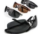 MenCool Fashion Police Metal Frame Polarized Sunglasses Driving Glasses-Black