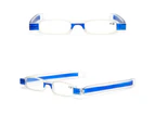 Lightweight 360 Degree Rotation Presbyopic Foldable Reading Glasses Eyewear-Blue 400