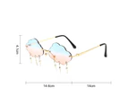 Women Sunglasses with Cute Pendants Clouds Shape Metal Matching Clothing Unisex Sunglasses Eye Wear Accessories-Gradient