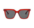 Fashion Sunglasses Large Frame Square Simple Style Windproof Cool Appearance Sun-resistant Eyewear UV Protection Adults Casual Sunglasses for Beach-Red