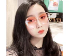 Women Sunglasses Rimless Lightweight High Clarity Wide Cool Sun-resistant Windproof UV Protection Shiny Rhinestone Female Sunglasses for Outdoor-F