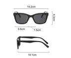 Women Sunglasses Square Frame Simple Style Classic Retro Clear Lens Sun-resistant Ultra-light UV Protection Adults Sunglasses for Outdoor-A