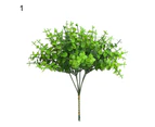 1 Bouquet Fake Small Eucalyptus Leaves Delicately Cut Classic Plastic Baskets Decor Artificial Grass for Home-1#