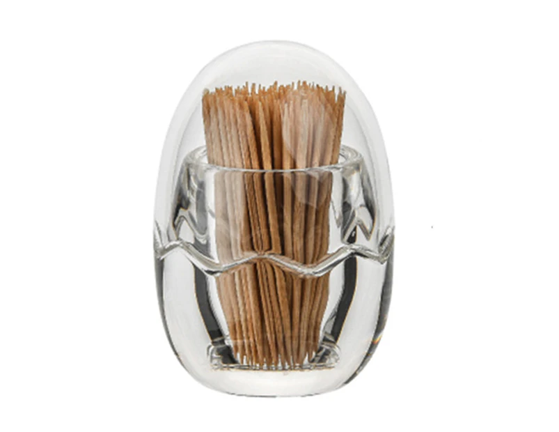 Thicken Toothpick Holder Cotton Swab Box Acrylic Home Use Table Small Transparent Toothpick Canister for Dining Room-3#