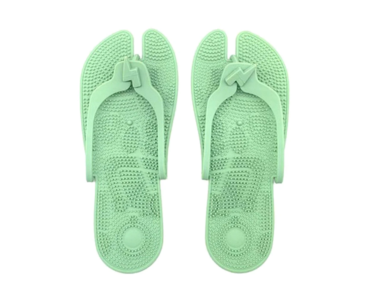 Silicone Massage Household Slippers Flip-flops Footwear Outdoor Indoor Shoes-Green