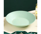 9 Inch Round Salad Dessert Dinner Plate Stackable Unbreakable BPA Free Assorted Color Dishwasher Microwave Safe Fruit Plate for Dining Room-Green