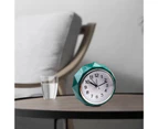 Desk Clock Precise Silent Night Light Battery Powered Non Ticking Table Music Alarm Clock for Office-Atrovirens