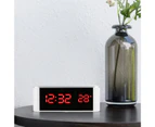 Digital Alarm Clock Precise 12/24 Hour Temperature Display Large Screen Smart LED Clock Bedside Digital Alarm Clock for Home-Red