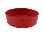 Silicone Cake Mold 4 6 8 10 Inch Easy Demoulding Heat Resistant DIY Round Shaped Pastry Mould for Kitchen-Dark Red