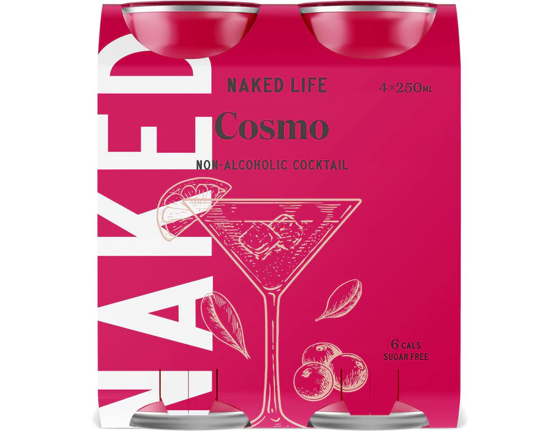 Naked Life Cosmo 4-Pack 250ml (Carton of 6)
