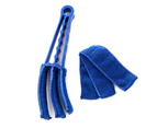 HOMEWE Removeable Washable with Microfibre Blind Cleaner Window Blind Duster Brush For The Blinds Air Conditioner Car AC Vent & More - Blue