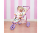 Magical Dreamland Baby Doll Jogging Pram - My Little Girls First Dolls Pram Toy Accessories Little Girls Gift, Iridescent color