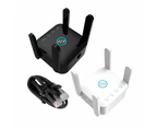 Cordless Repeater Booster Wifi Extender - 1200MBPS - Black