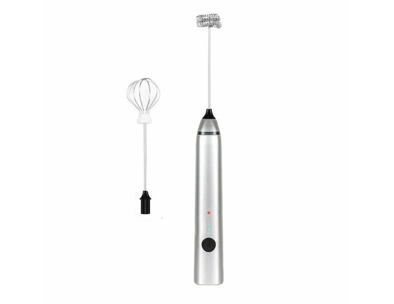 Home Kitchen Milk Whisk Frother - Silver