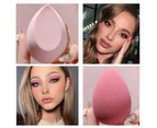 4PCS One Set Value Makeup Foundation Blender Sponge Puff Cosmetic Beauty Eggs Pink