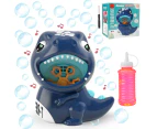 Musical Dinosaur Bubble Machine Blower Outdoor Party Summer Toys - Blue