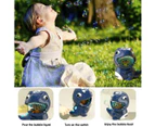 Musical Dinosaur Bubble Machine Blower Outdoor Party Summer Toys - Blue
