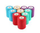 10 pcs Self-adhesive Elastic Bandage Gauze Wrap First Aid Sports Body Vet Tape