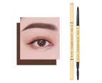 0.1g Triangle Eyebrow Pencil Waterproof Time-saving Safe Square Gold Color Tube Beauty Brow Pencil for Girl -Brown
