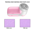 HOMEWE Fabric Shaver Defuzzer, Rechargeable Lint Remover, Electric Sweater Shaver with Replaceable Stainless Steel Blade - Pink
