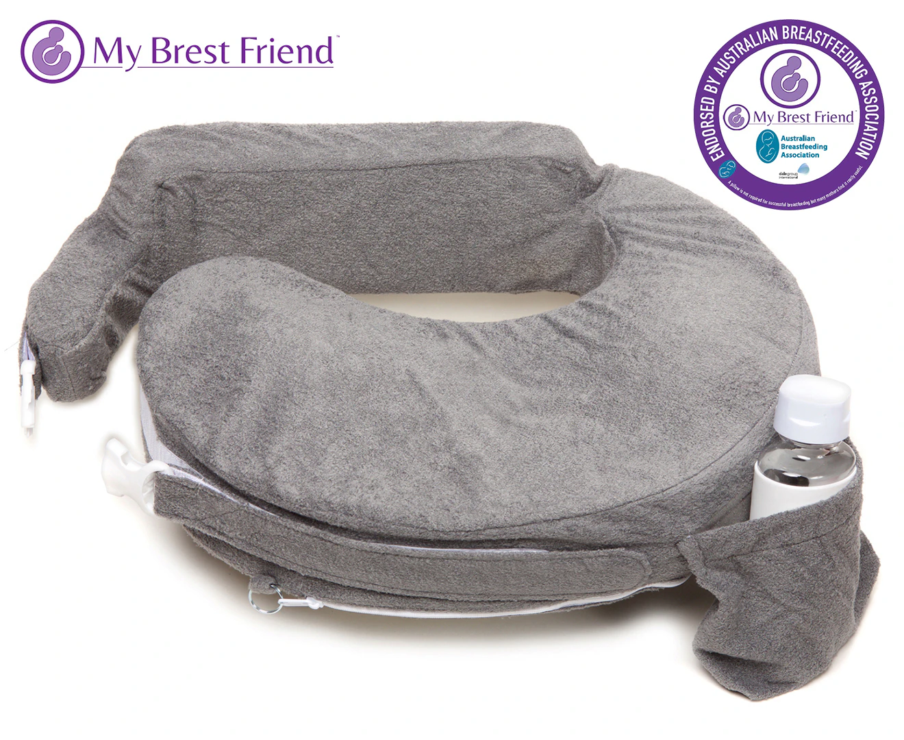 My Brest Friend Baby Nursing/Breastfeeding Support Pillow Deluxe Evening Grey