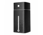 1L Ultrasonic Air Humidifier Mist Aroma Purifier LED Light USB Black