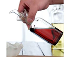Oil Bottle Glass Olive Oil Dispenser Bottle Glass Cooking Oil Vinegar Measuring Dispenser with Spout for Kitchen and BBQ-Medium