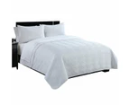 Embossed 3Pc Bedspread Comforter Sets With Pillowcase - White
