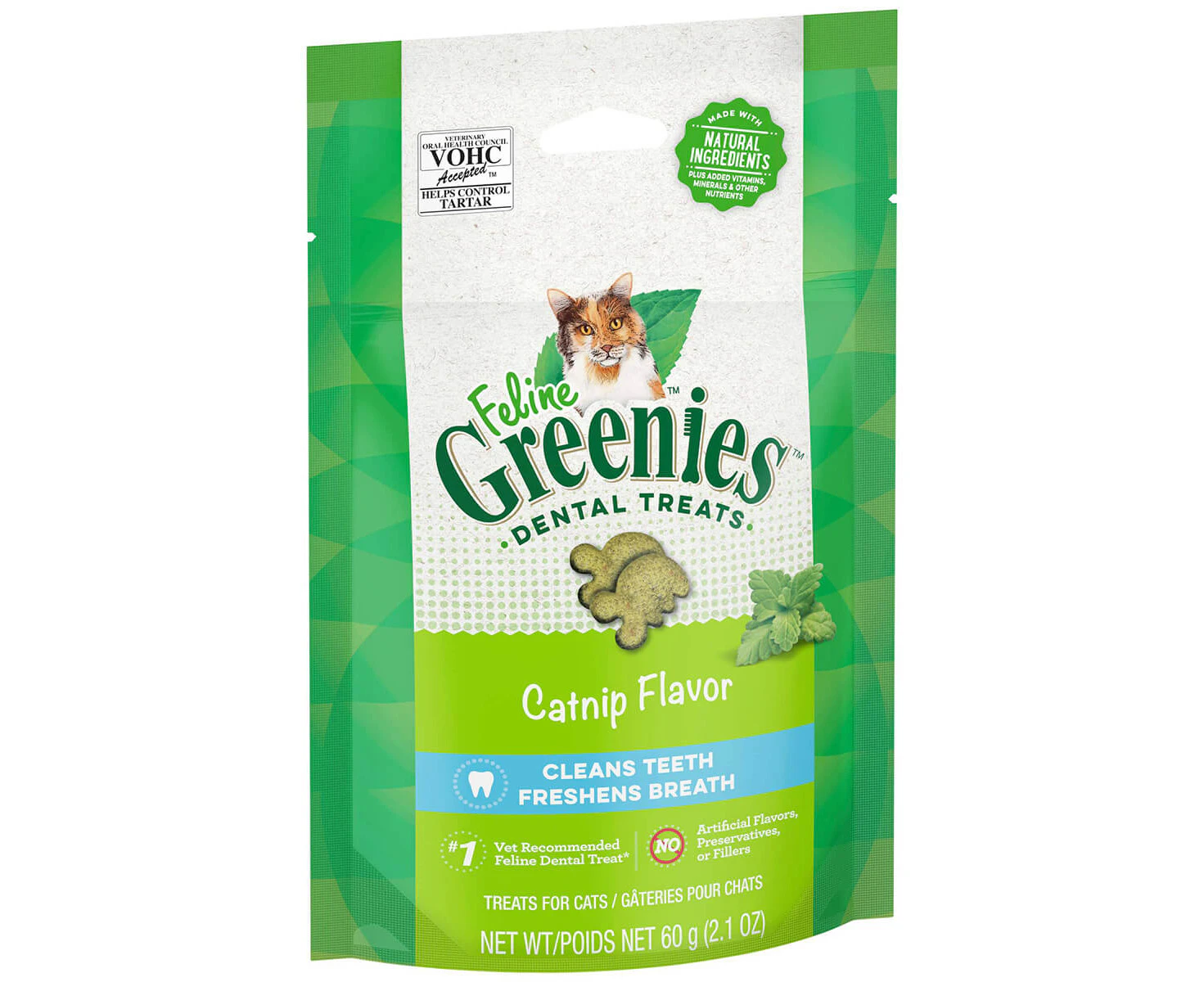 Greenies Feline Cat Dental Treats Catnip Flavour 277g Bulk Tub