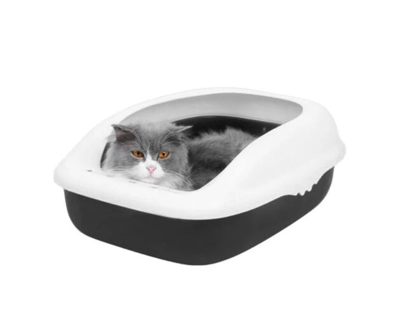 Cat Litter Box Pan with removable rimmed Lid Prevent Litter scatter Large Space