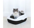 Cat Litter Box Pan with removable rimmed Lid Prevent Litter scatter Large Space