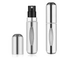 Perfume Atomiser Travel Portable Mini Refillable Bottle Scent Pump Spray - Silver