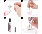 Perfume Atomiser Travel Portable Mini Refillable Bottle Scent Pump Spray - Silver