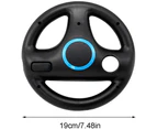 TechFlo Steering Racing Wheel Compatible with Nintendo Wii WiiU Mario Kart - Black