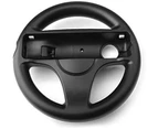 TechFlo Steering Racing Wheel Compatible with Nintendo Wii WiiU Mario Kart - Black