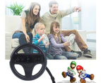 TechFlo Steering Racing Wheel Compatible with Nintendo Wii WiiU Mario Kart - Black