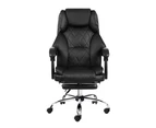 Artiss Executive Office Chair Leather Footrest Black