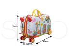 Bopeep Kids Ride On Suitcase Children Travel Luggage Carry Bag Trolley Zoo