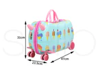 Bopeep Kids Ride On Suitcase Children Travel Luggage Carry Bag Trolley Ice Cream