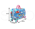 Bopeep Kids Ride On Suitcase Children Travel Luggage Carry Bag Trolley Cars