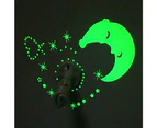 Glow In The Dark Stickers(529pcs), Luminous Moon Dots Stars Wall Ceiling Decal Murals for Girl Boy Kids