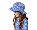 Babes in the Shade - Girl's Blue Leaf Hat UPF 50+