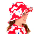Babes in the Shade - Girl's Red Flower Hat UPF 50+