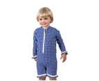 Babes in the Shade - Girl's Mieke Blue UV Suit       UPF 50+