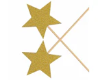 Set of 50pcs Twinkle Twinkle Little Star Cupcake Toppers Glitter Gold Party Cake Decorations