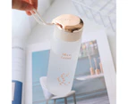 400ml Water Bottle with Strap Leak-proof Frosted Wide Mouth Clear Drinking Plastic Moon Fantasy Drinking Bottle Camping Supplies-White