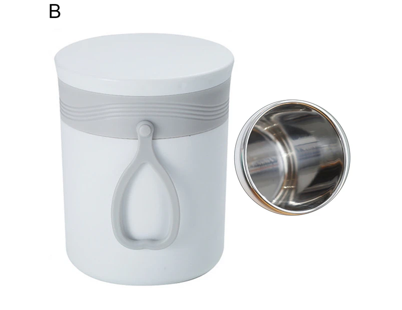 Tumbler Cup Retain Freshness Fadeless Stainless Steel Tea Coffee Mug Soup Bottle for Outdoor-White