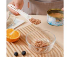 Spice Spoon Ergonomic Handgrip 4-in-1 Plastic Multi-functional Kitchen Filtering Food Spoon Kitchenware Supplies -White