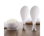 Rice Spoon Freestanding Reusable Fish-shaped Convenient Dining Table Rice Scooper Kitchen Supplies -White